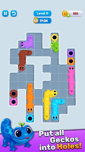 Gameplay screenshot 3 from Gecko Out - Puzzle game